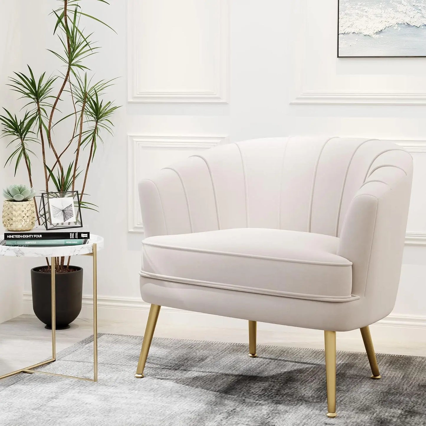 Upholstered Modern Single Sofa Side Chair