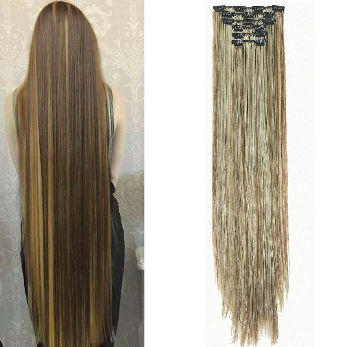 Clip in Style Extended Straight Hair Extensions