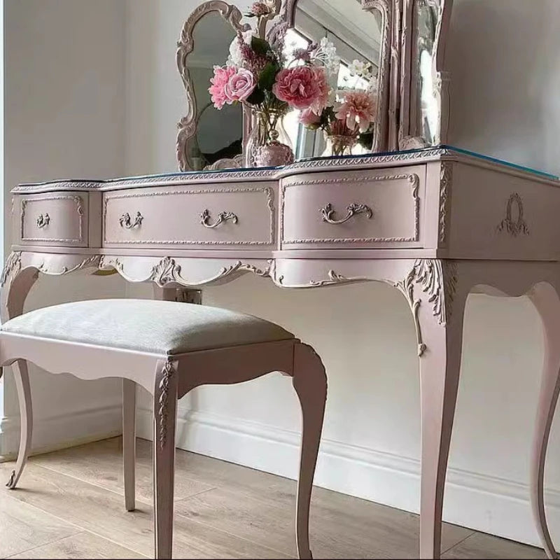 Girl Glass Dresser Table Storage