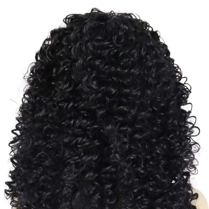 Synthetic Black Long Deep Curly Hair Wig