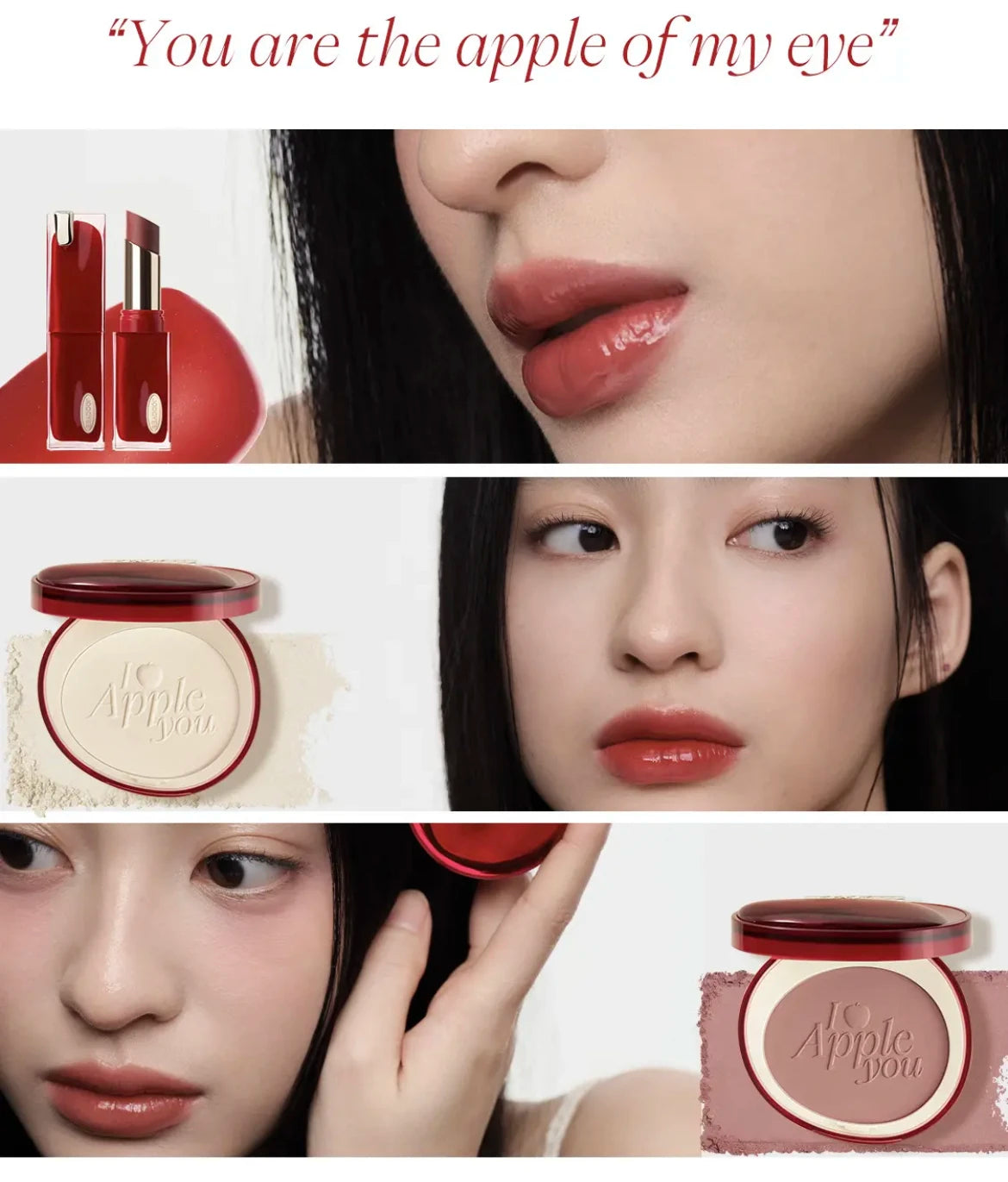 Joocyee I Apple You Lipsticks Blush Makeup