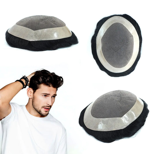 Hywel 6 Inches Fine Mono Men Toupee