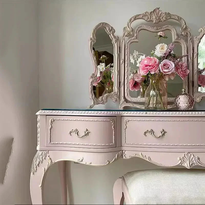 Girl Glass Dresser Table Storage
