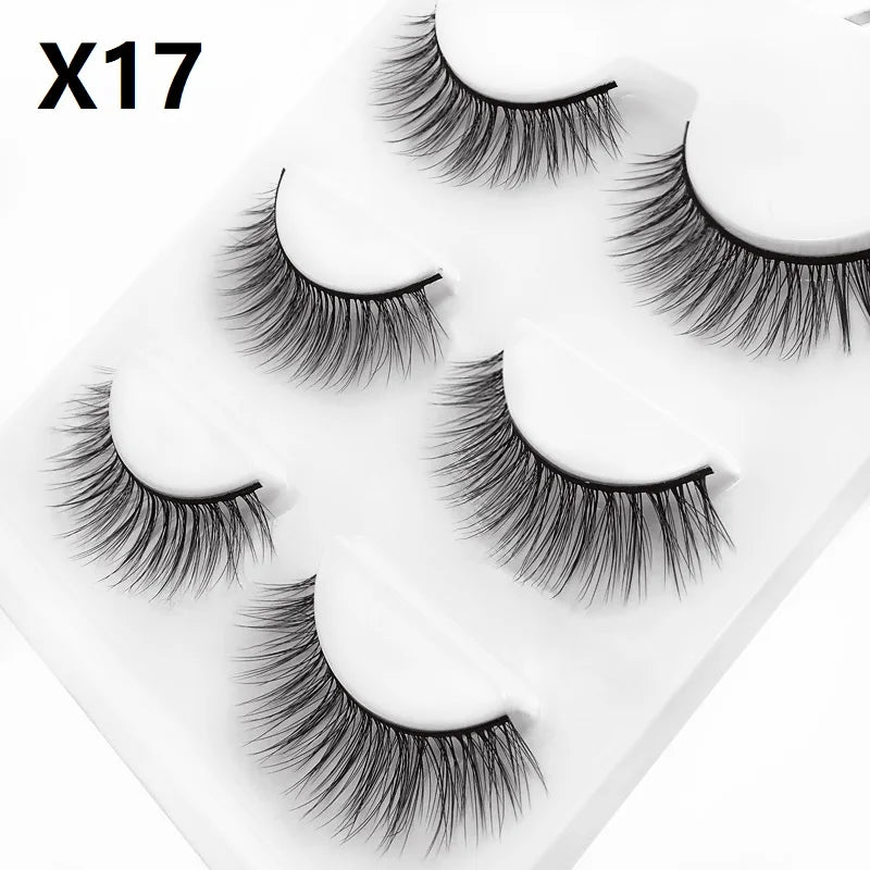 SHIDISHANGPIN 3D Faux Mink Hair Soft False Eyelashes