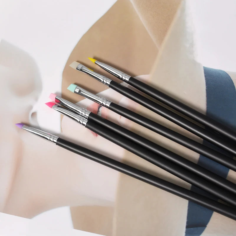 Professional Silicone Bevel Eyeliner Brush
