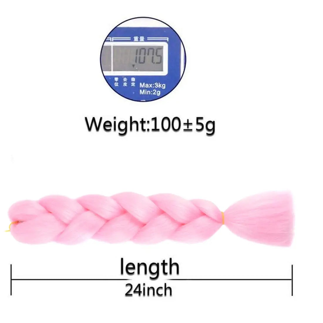 Ombre Braiding Synthetic Crochet Twist Rainbow Hair