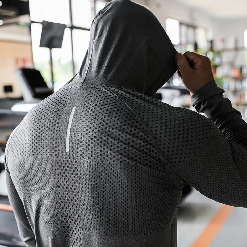 Mens Fitness Tracksuit Hoodie Joggers