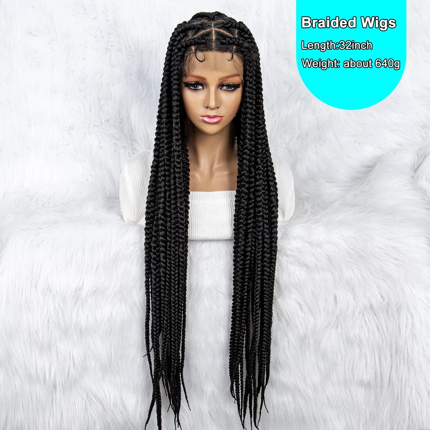 Braided Wigs for Black Women Synthetic Lace Front Wig