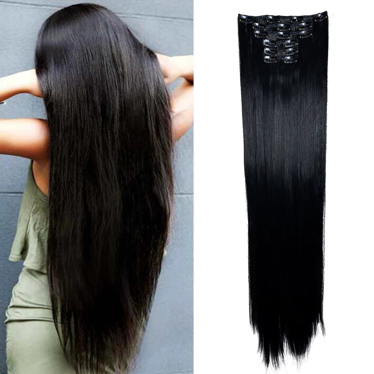 Clip in Style Extended Straight Hair Extensions