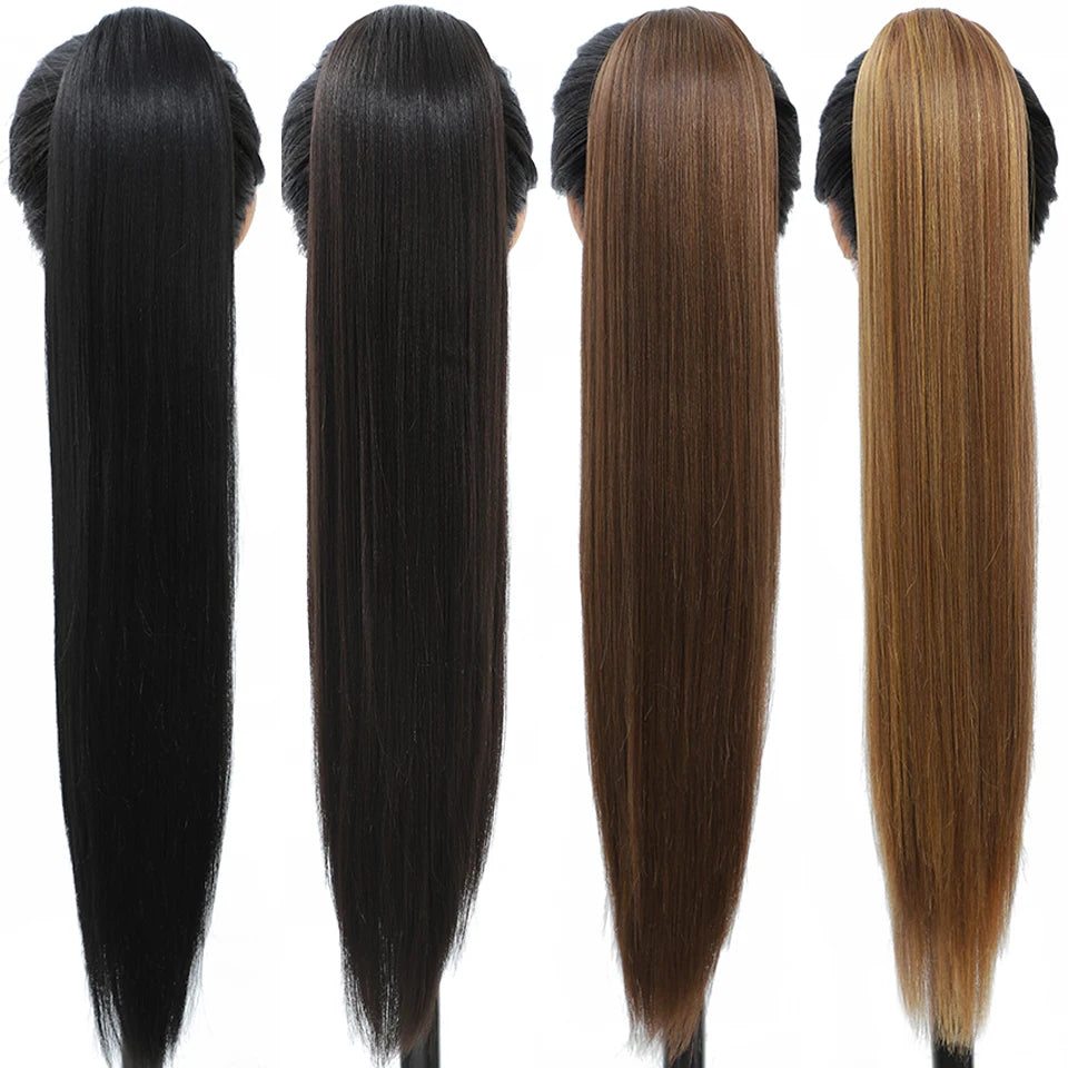 Synthetic Straight Long Natural Hair Ponytail Extension
