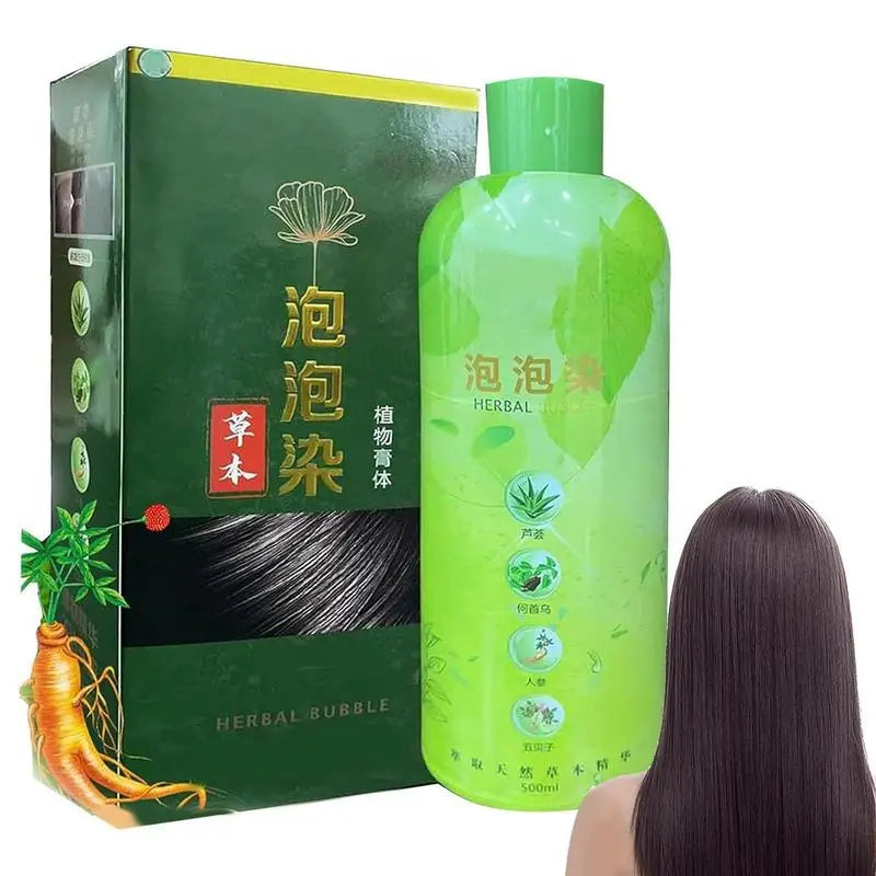 Multifunctional Black Hair Dye Coloring Shampoo