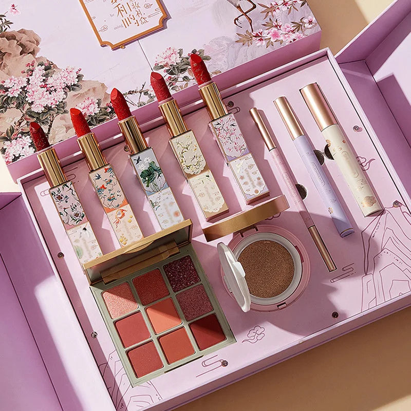 Chinese Style Cushion Eyeshadow Lipstick