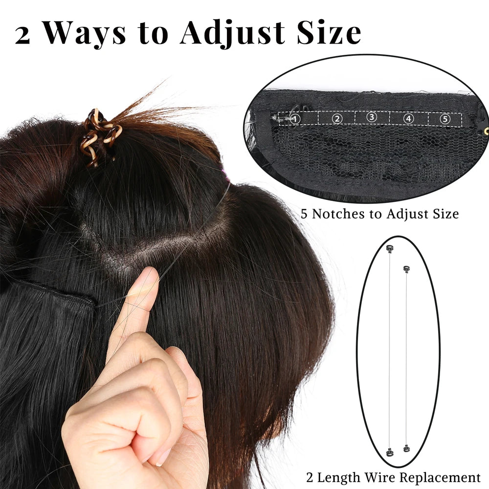 Two Clips Invisible Wire Hair Extensions