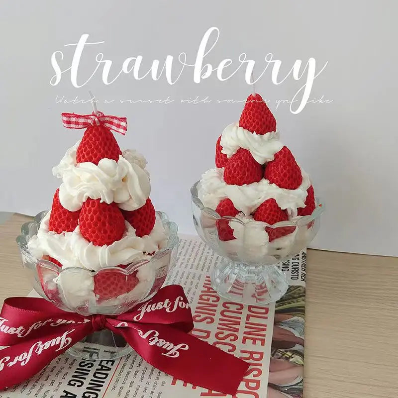 Creative Creamy Strawberry Melaleuca Cake Scented Candles