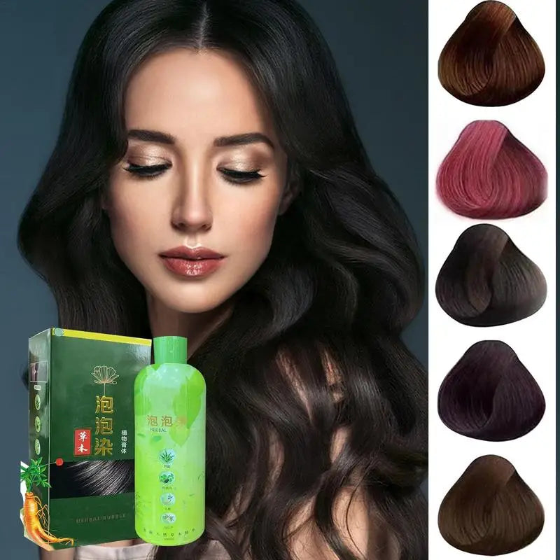 Multifunctional Black Hair Dye Coloring Shampoo