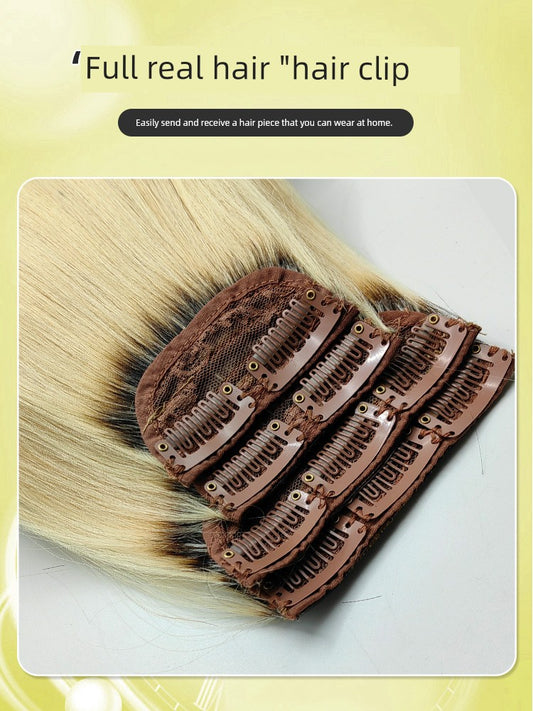 Real Hair Piece Women's Waig Set