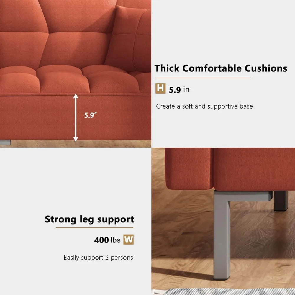 Convertible Upholstered Sofa Couch Bed