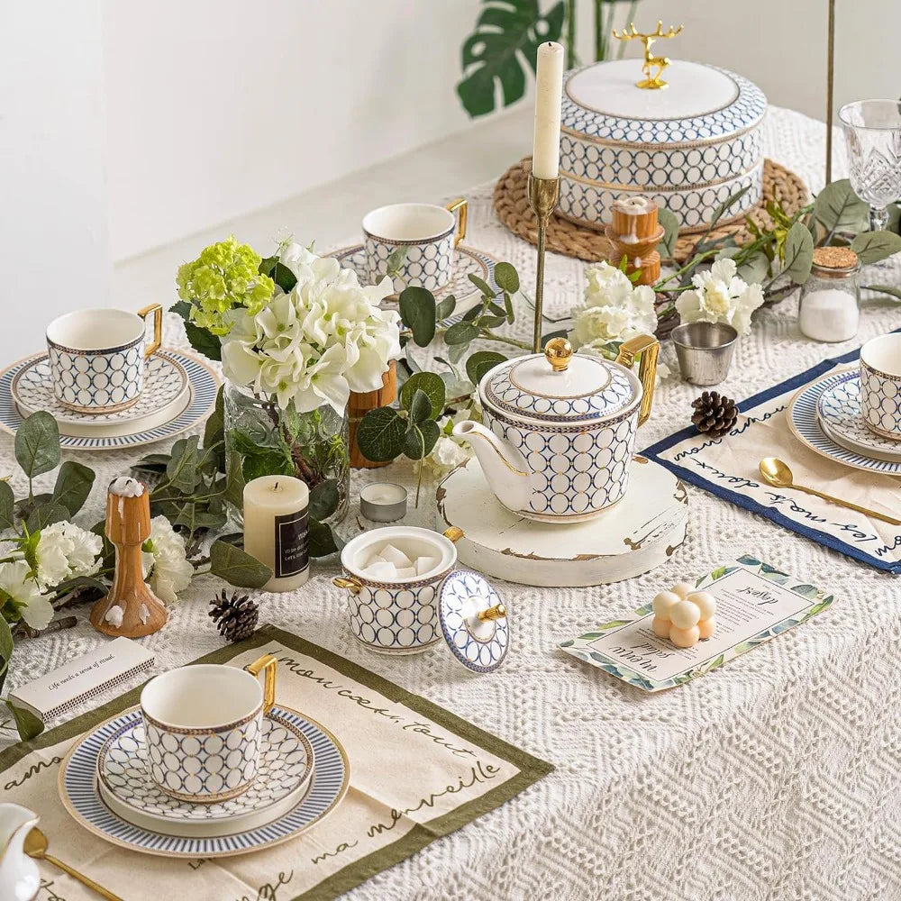 Tea Pot Bone China Tea Cup Sets