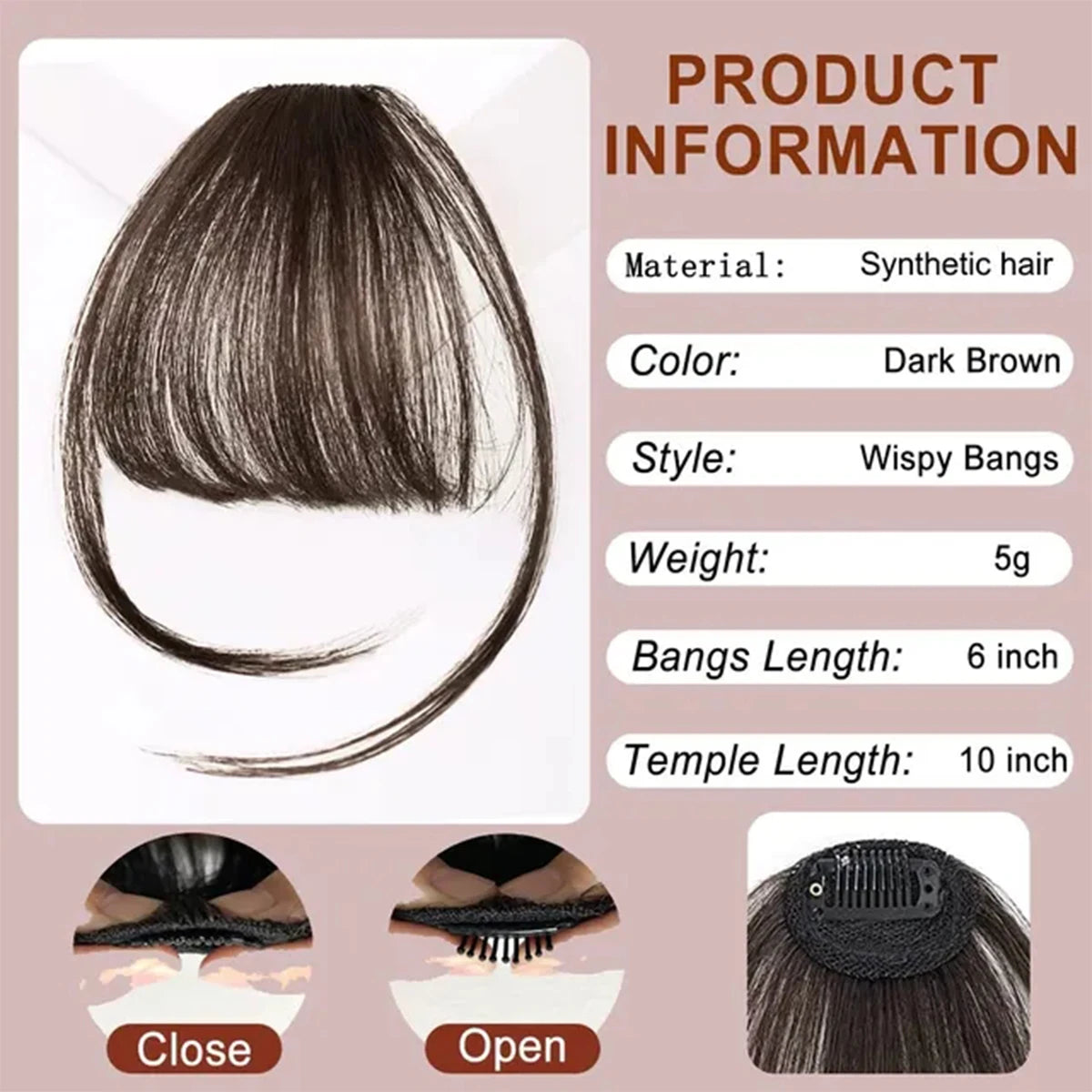 Natural Forehead Lines Fake hair Wig