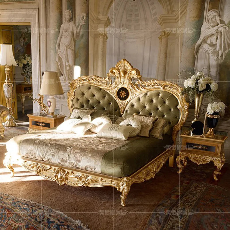 Custom Italian luxury double bed