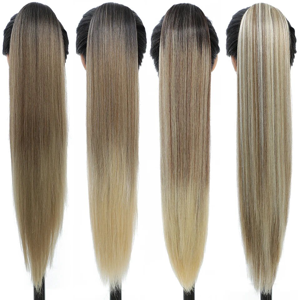 Synthetic Straight Long Natural Hair Ponytail Extension