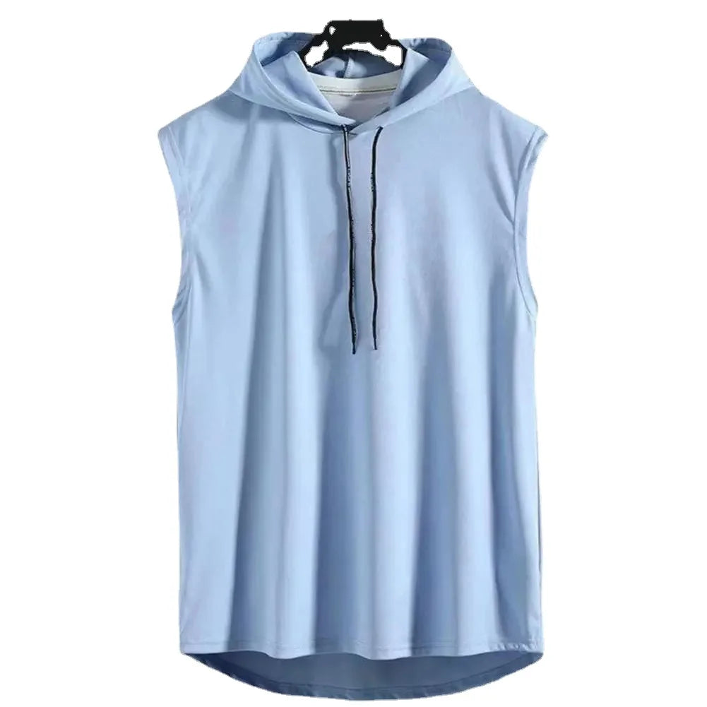 Ice Silk Summer Muscle Hoodie Vest