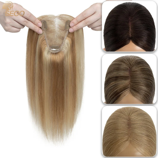 SEGO 8X10cm Human Hair Toppers