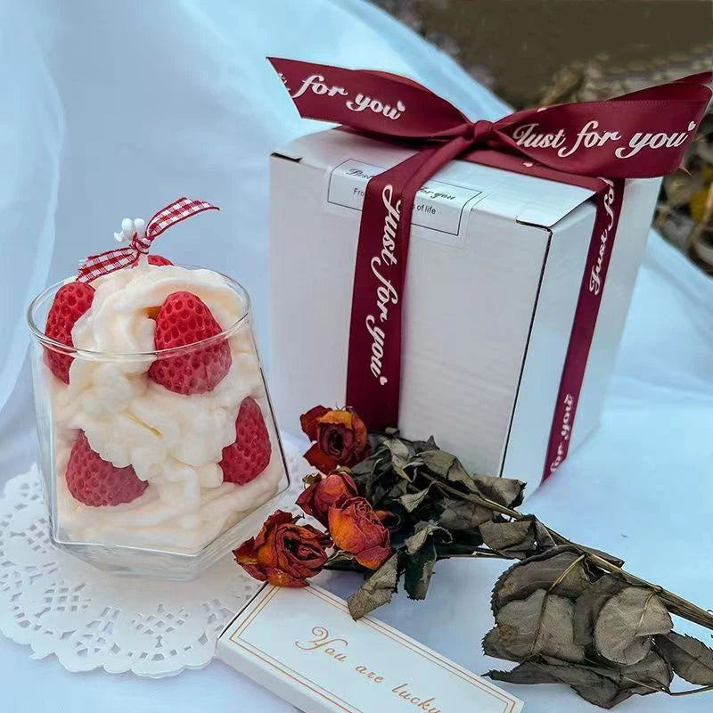 Creative Creamy Strawberry Melaleuca Cake Scented Candles