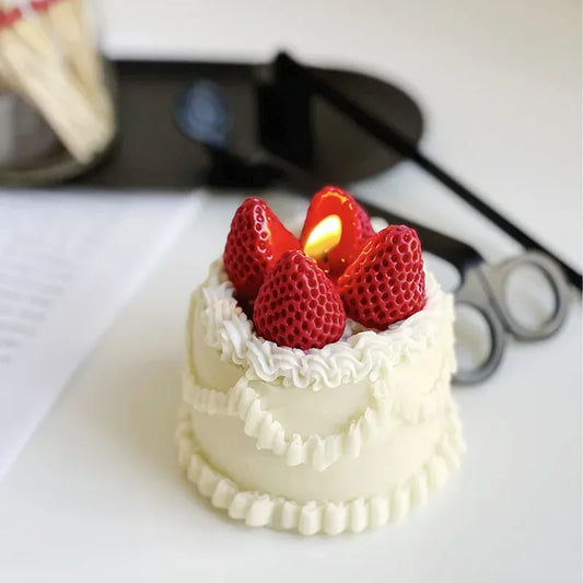 Strawberry Cake Shaped Fragrant Candles