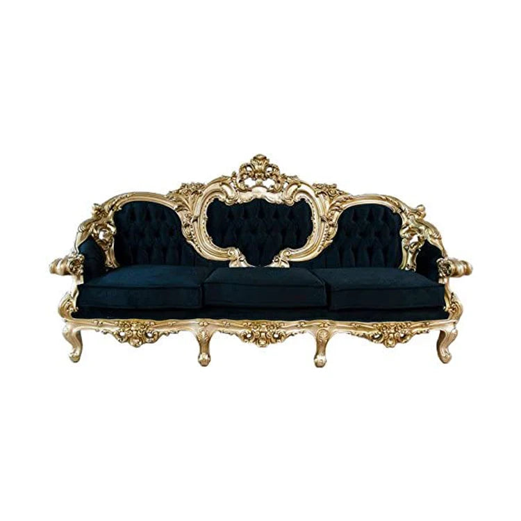 Classic Antique Golden Wooden Sofa Set
