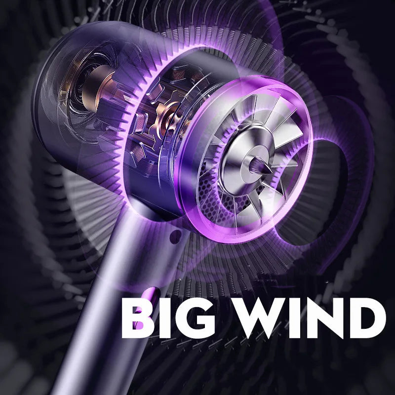 Electric Hair Dryer High-Speed Electric Turbine Airflow Hot/Cold Wind Hair Dryer