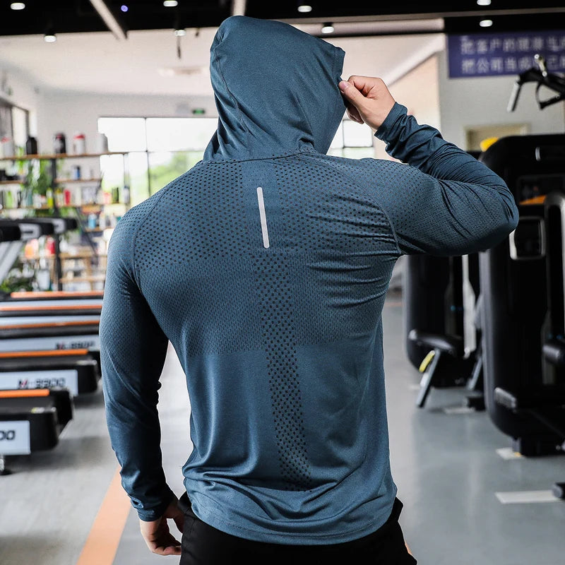 Mens Fitness Tracksuit Hoodie Joggers