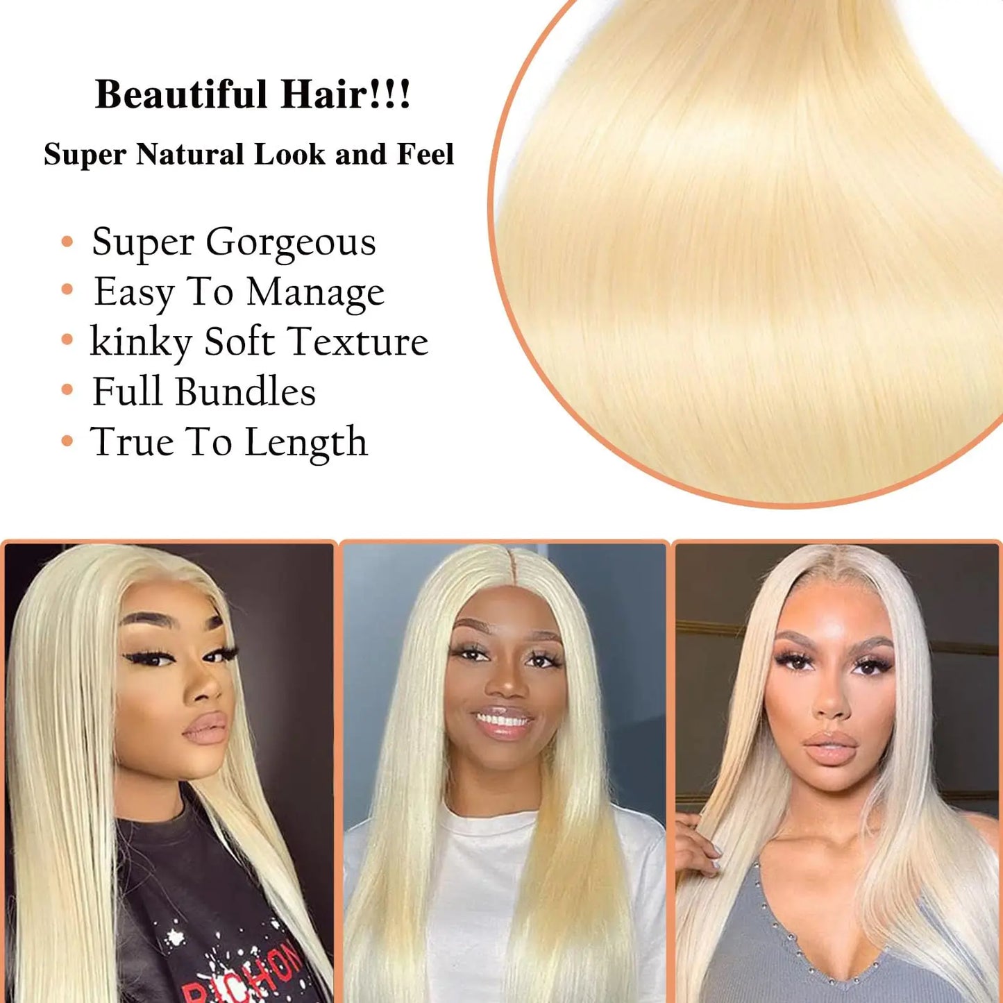 Brazilian Bundle Honey Blonde Straight Hair