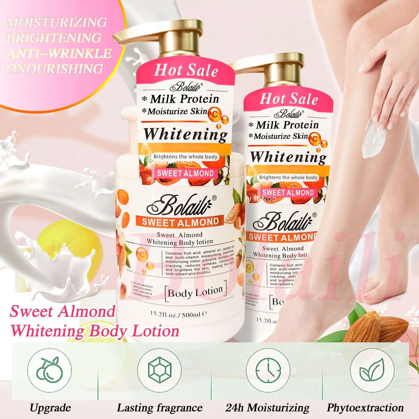 Almond Whitening Body Lotion & Scrub