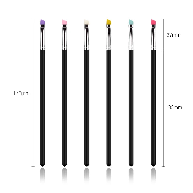 Professional Silicone Bevel Eyeliner Brush
