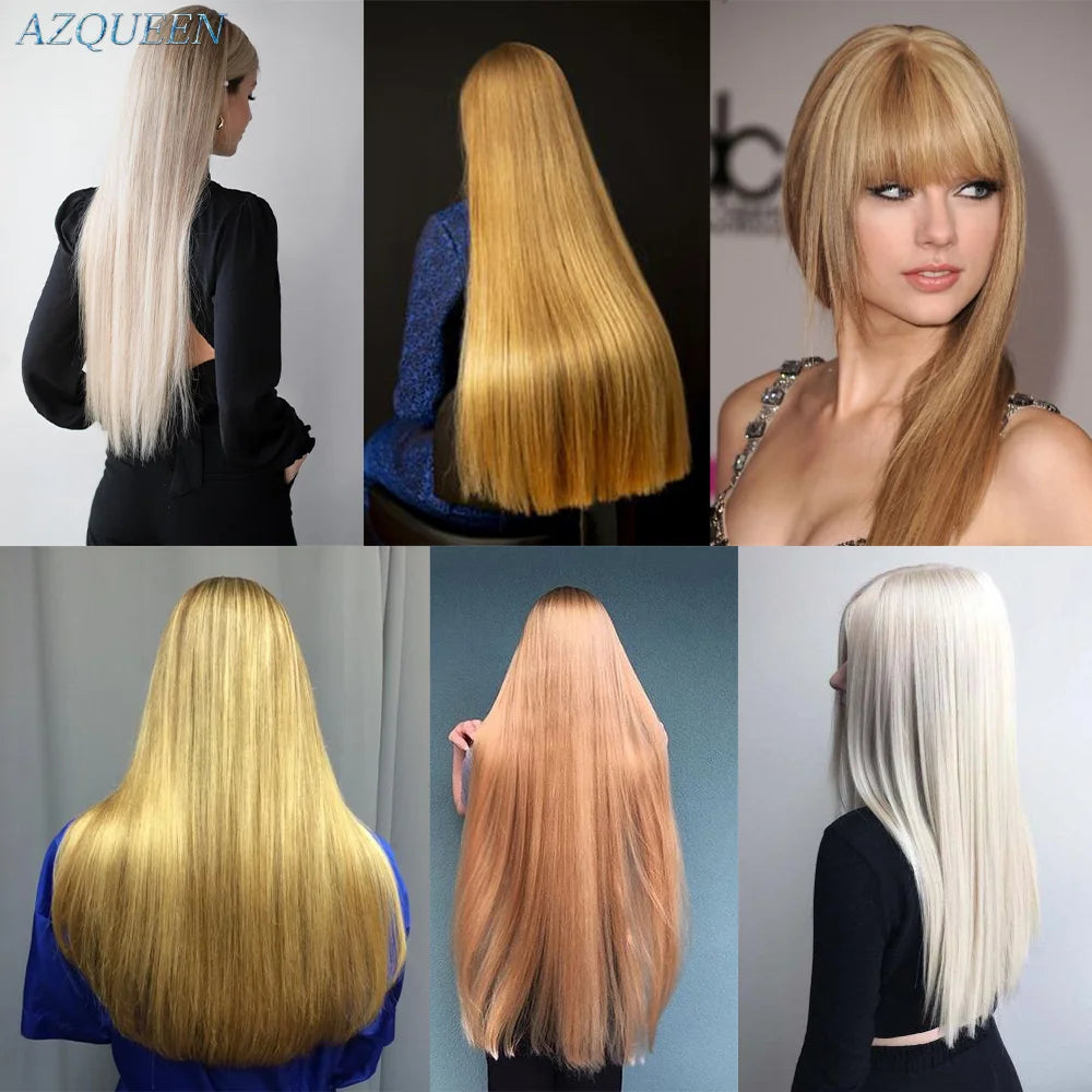 AZQUEEN Synthetic Long Straight  Hair